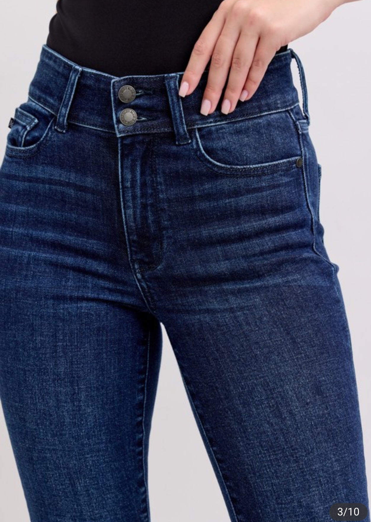 Judy Blue Double Waist Band Capri Regular & Plus