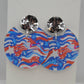 July 4th Earrings, Acrylic Earrings, Fourth of July
