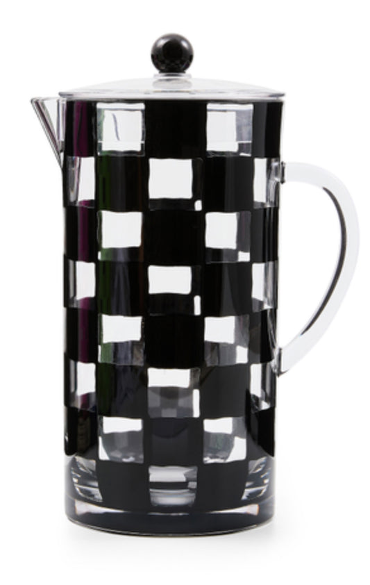 black check acrylic pitcher