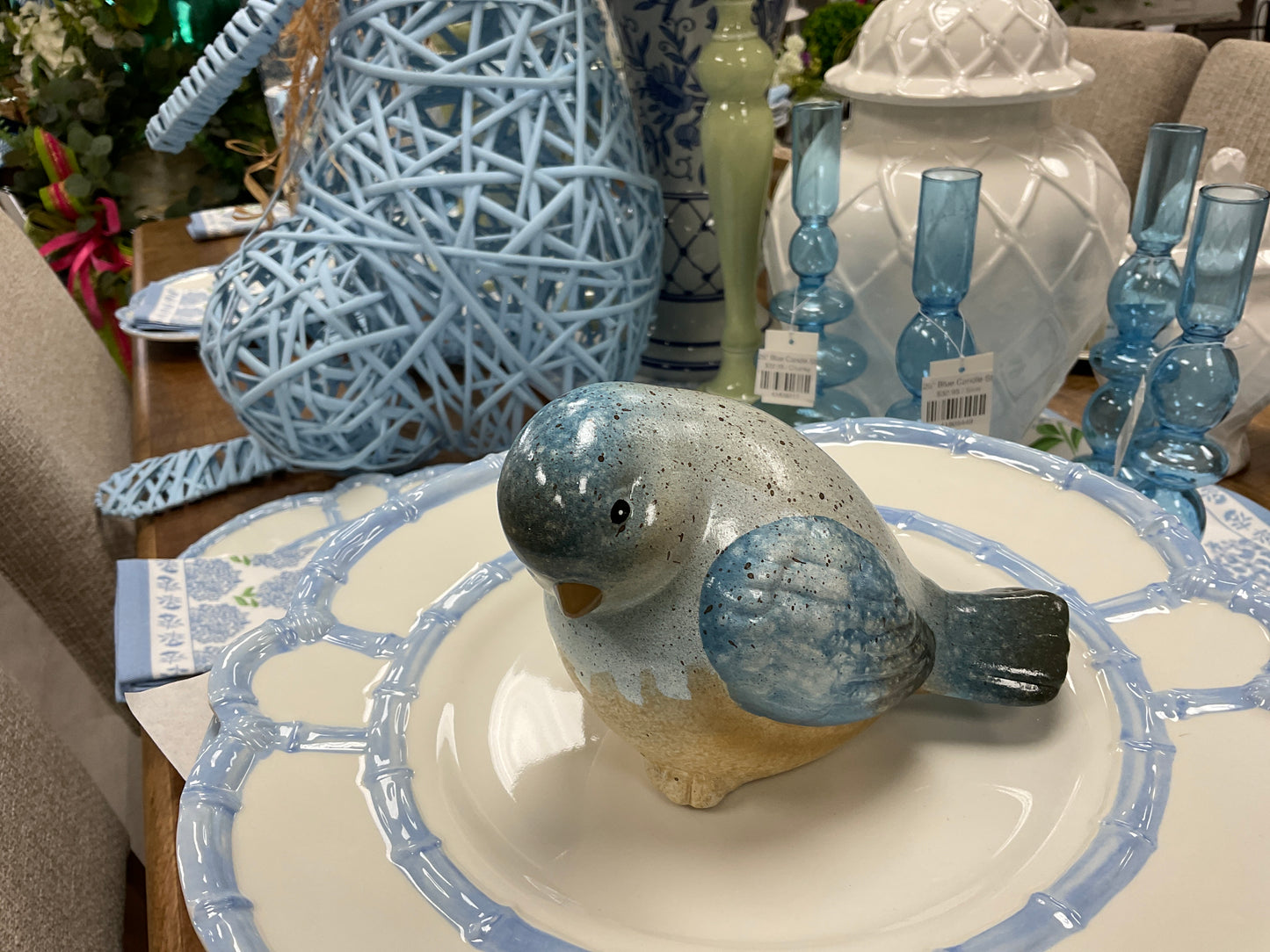 Ceramic blue birds