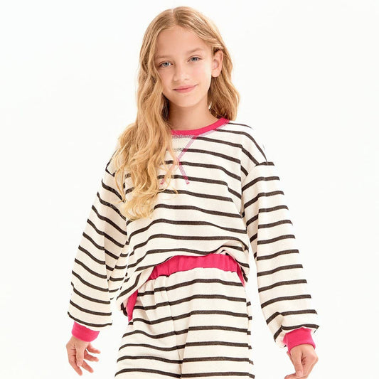 Stripe French Terry Sweatshirt