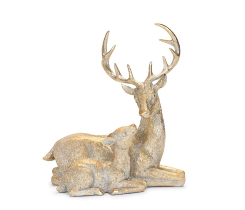 DEER AND FAWN 9"L X 10"H
