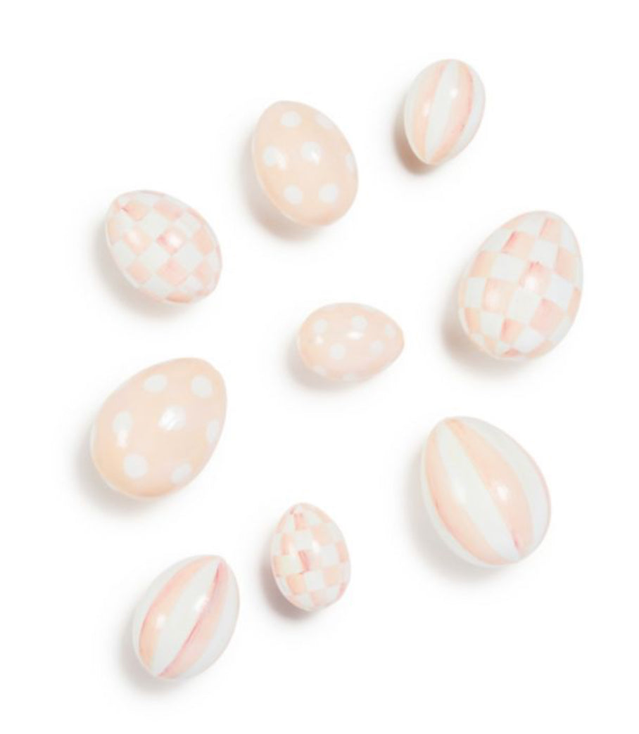 Rosy eggs set of 9