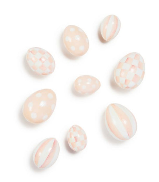 Rosy eggs set of 9