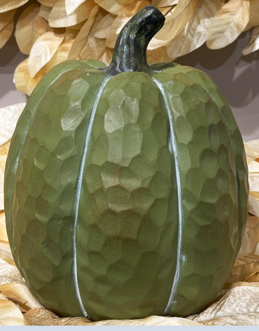 Green carved look 8.9X11 PUMPKIN