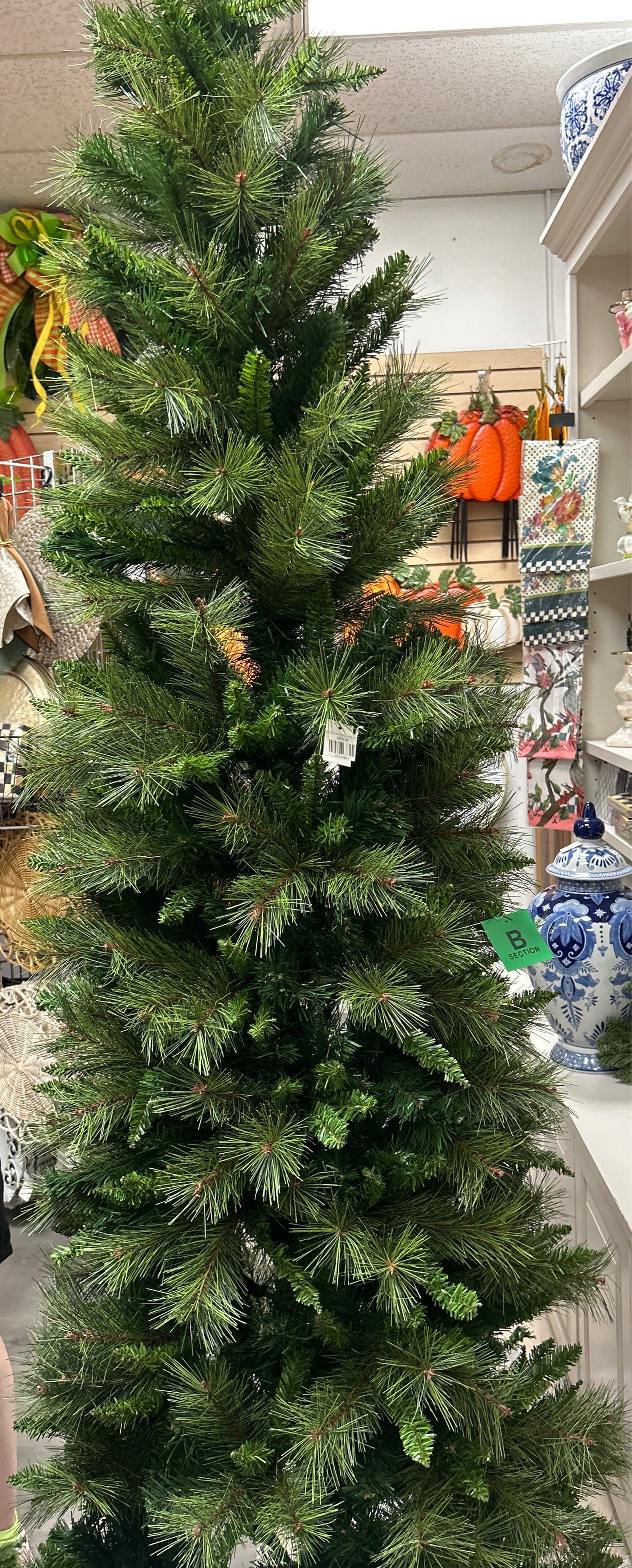7.5' BELGIUM MIX PENCIL TREE, 771 T, 31"D