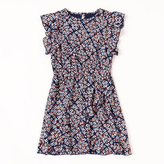 Mod Floral Ruffle Dress