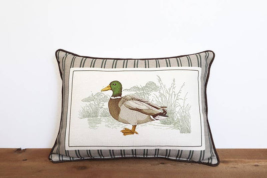 Stripe Mallard Piped Pillow