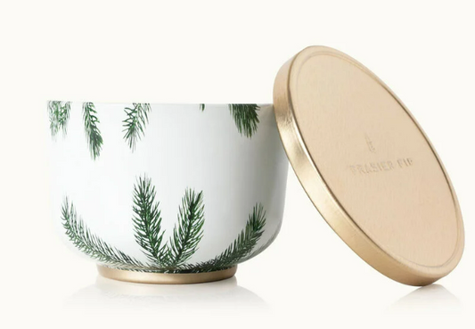 Frasier Fir Poured Candle Tin, Gold Lid