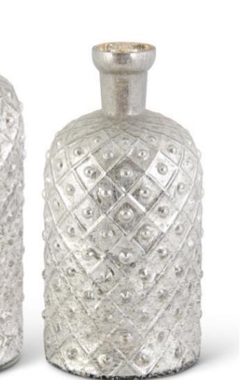 Cross cross mercury glass vase