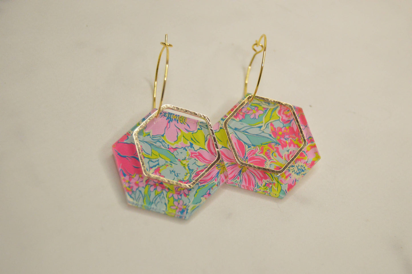 Preppy Earrings, Colorful Summer Earrings, Acrylic Earrings