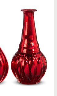 Red Mercury Glass Vases