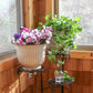 Carlotta Metal Planter - 14.75 in - White Glaze -