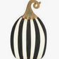 Black and White Striped Pumpkin Yard Decor