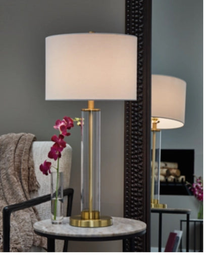 Glass table lamp