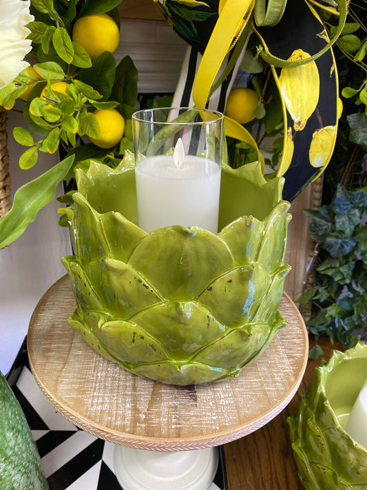 Green Resin artichoke planters