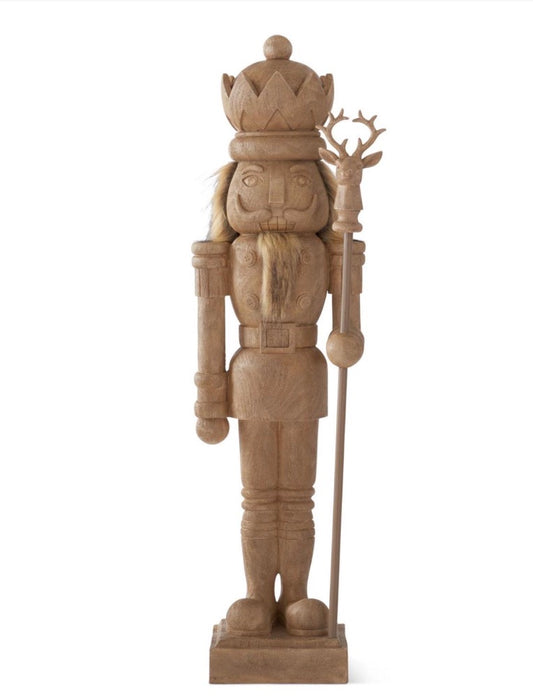 36.5 Inch Resin Faux Woodgrain Nutcracker