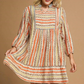 Aztec print baby doll dress