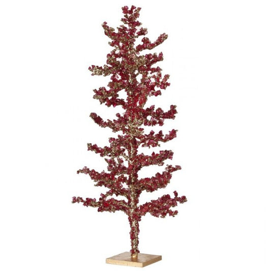 Metallic crushed ice tree with stand