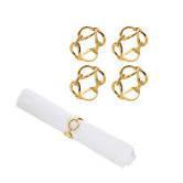 Gold chain link napkin rings