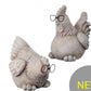 Resin chicken with metal glasses