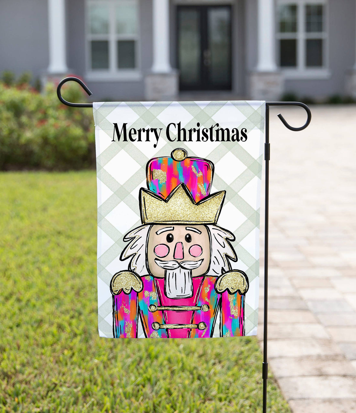 Christmas Garden Flag - Bright Nutcracker