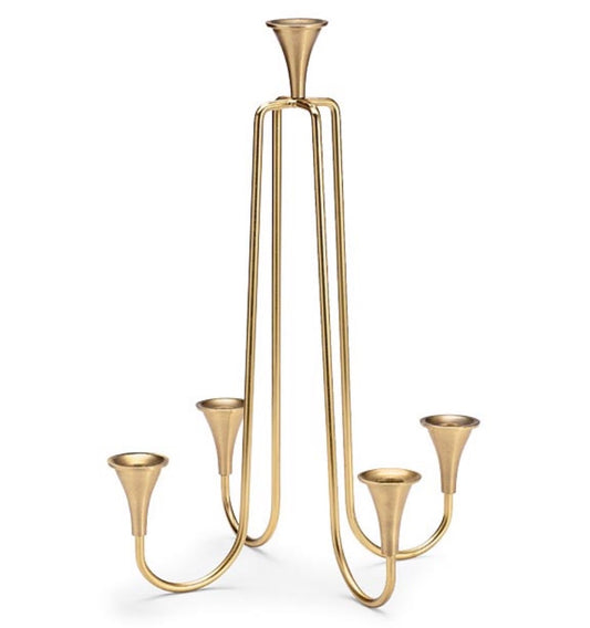 GOLD ALUMINUM TAPER CANDLEHOLDER
