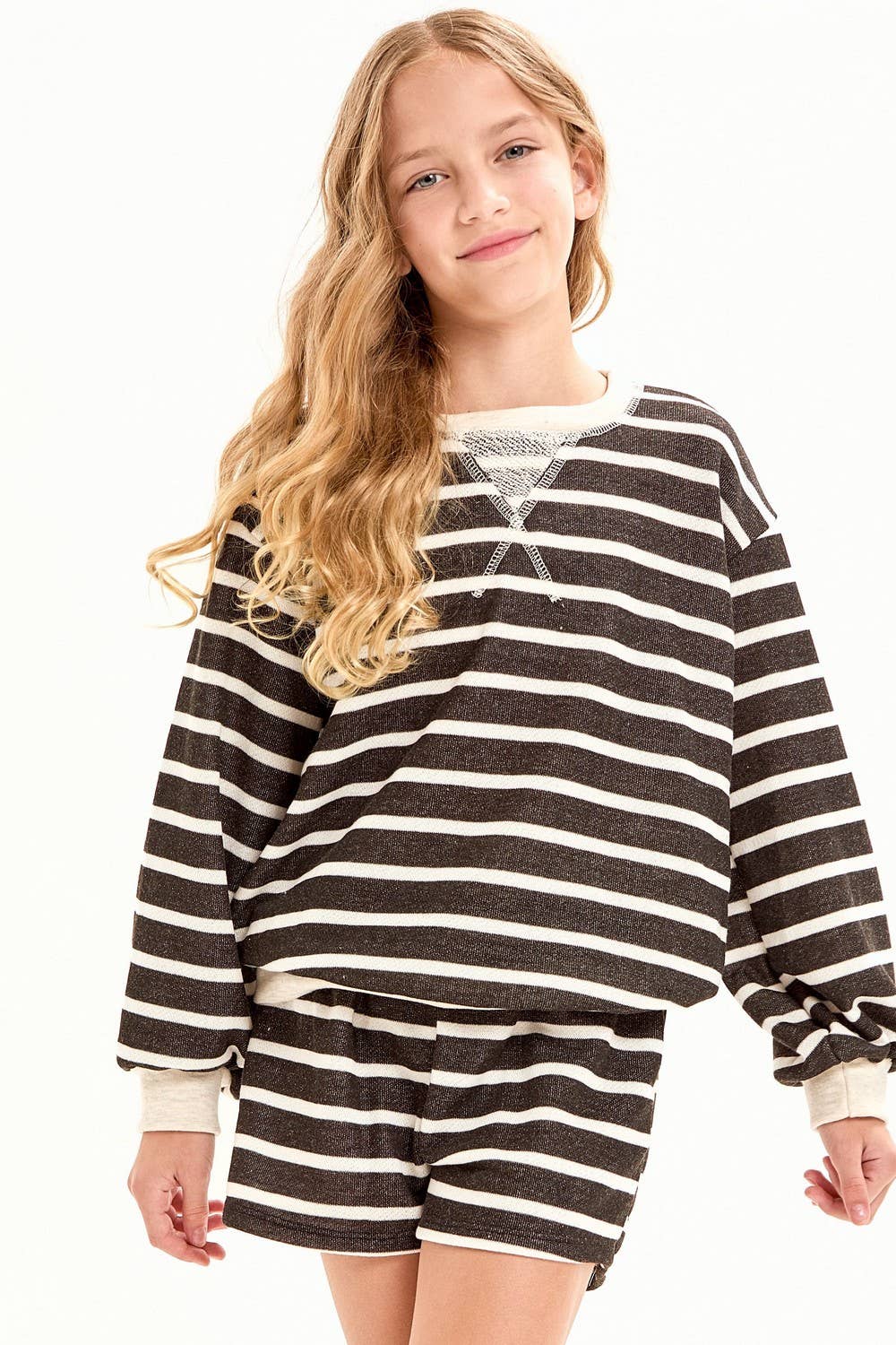 Stripe French Terry Sweatshirt