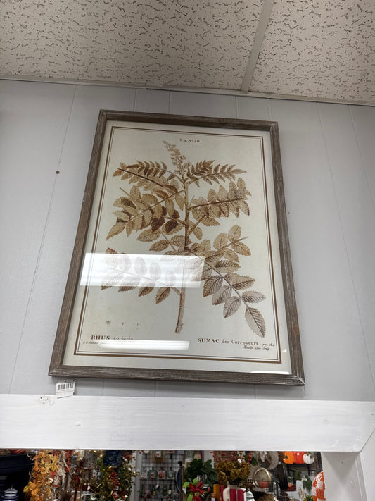 27.5 inch wood framed brown arbor prints