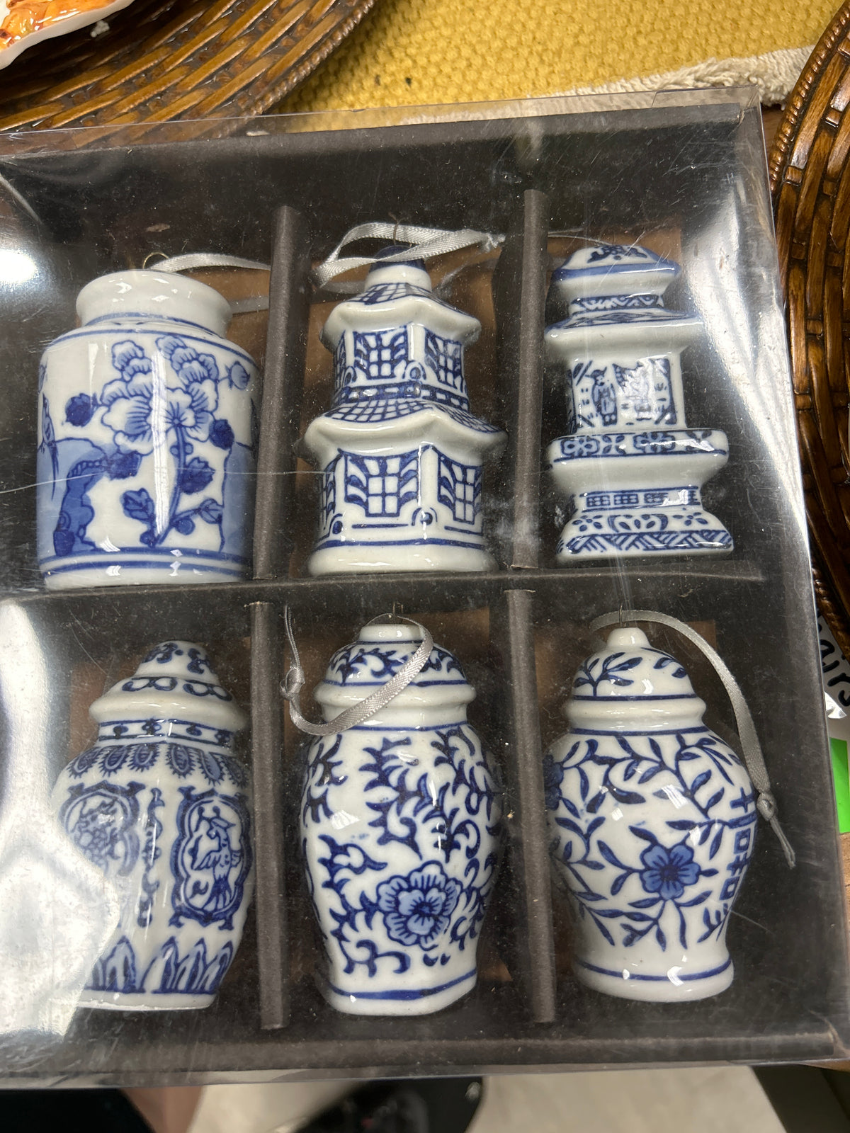 Chinoiserie Tree Ornaments set of 6