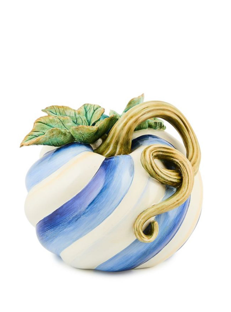 Mackenzie Childs royal swirl twisted stem pumpkin