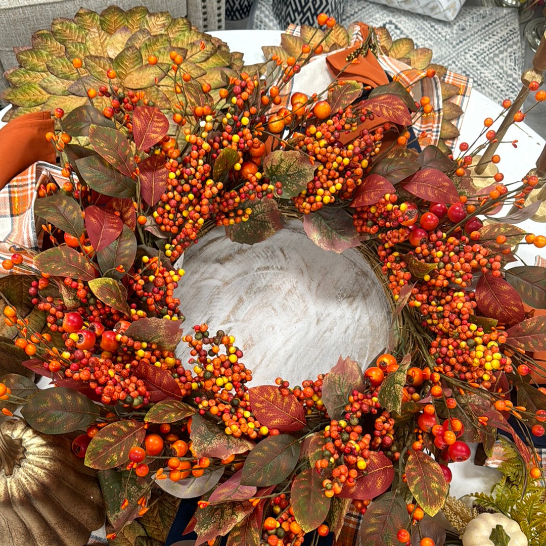 Harvest berry wreath