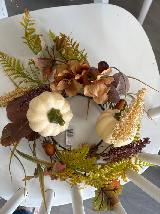 Pumpkin acorn candle ring