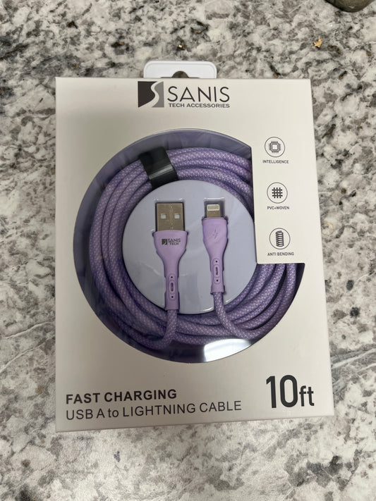 10ft USB to lighting in purple