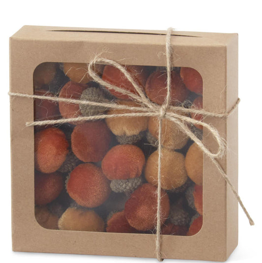 5.5 Inch Box of Mini Rust Tan & Orange Plush