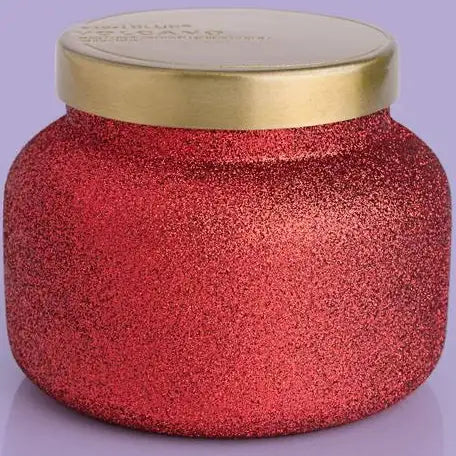 Volcano, glitter red