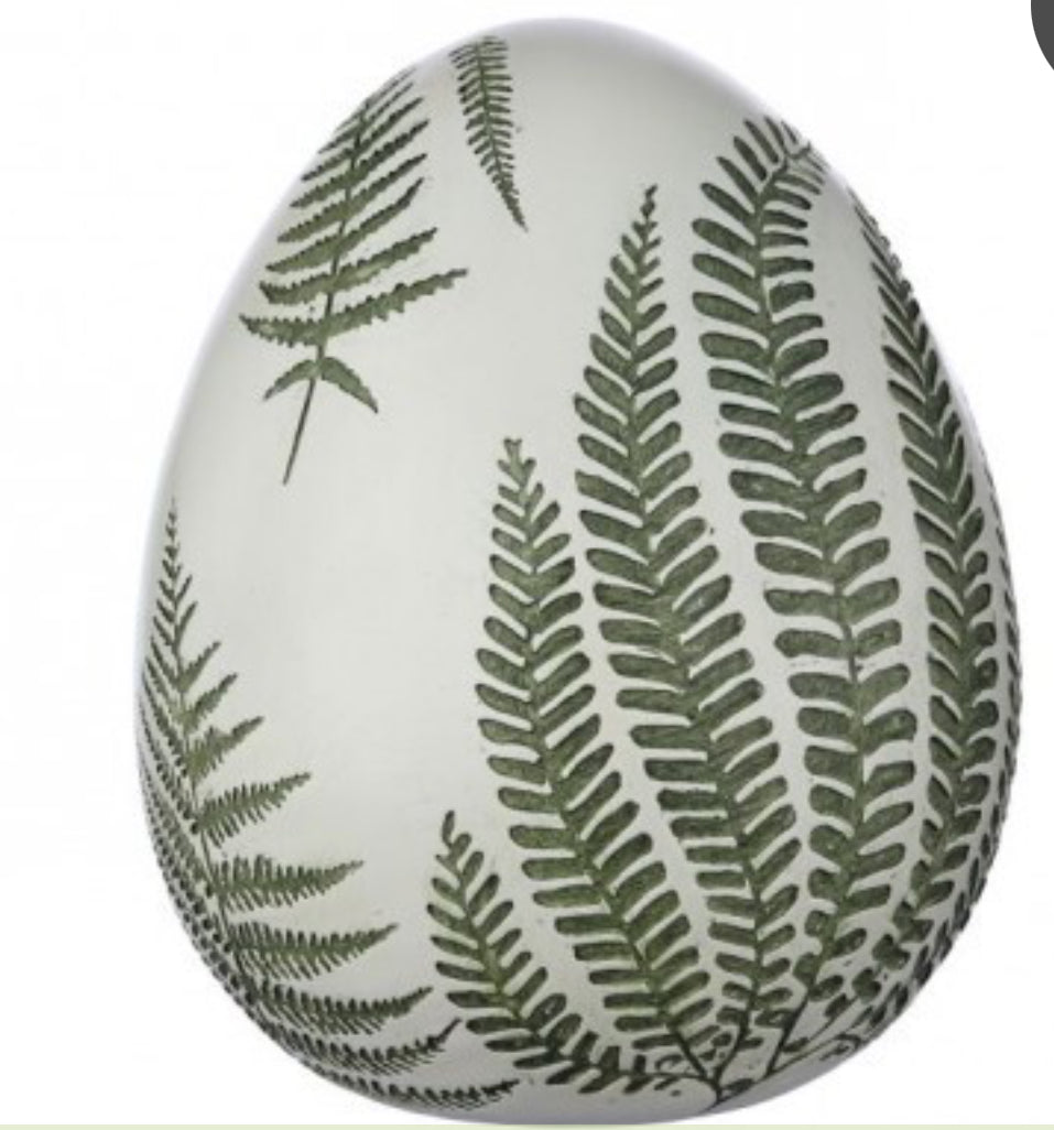 resin wild fern leaf egg