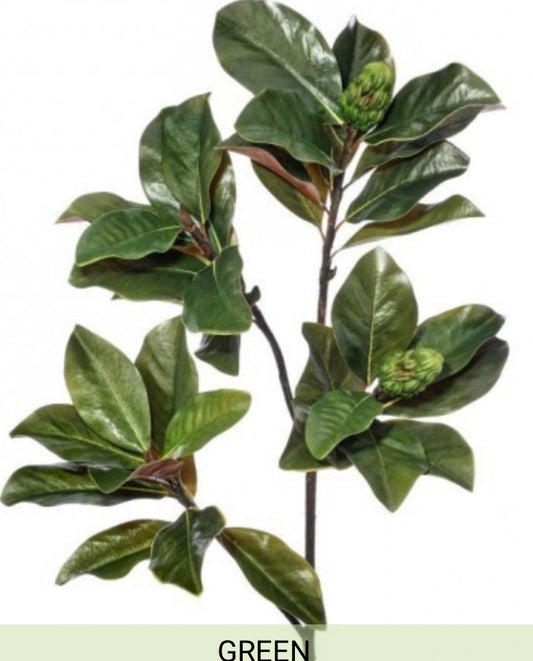 44" GRAND MAGNOLIA LEAF BRANCH W/PODS