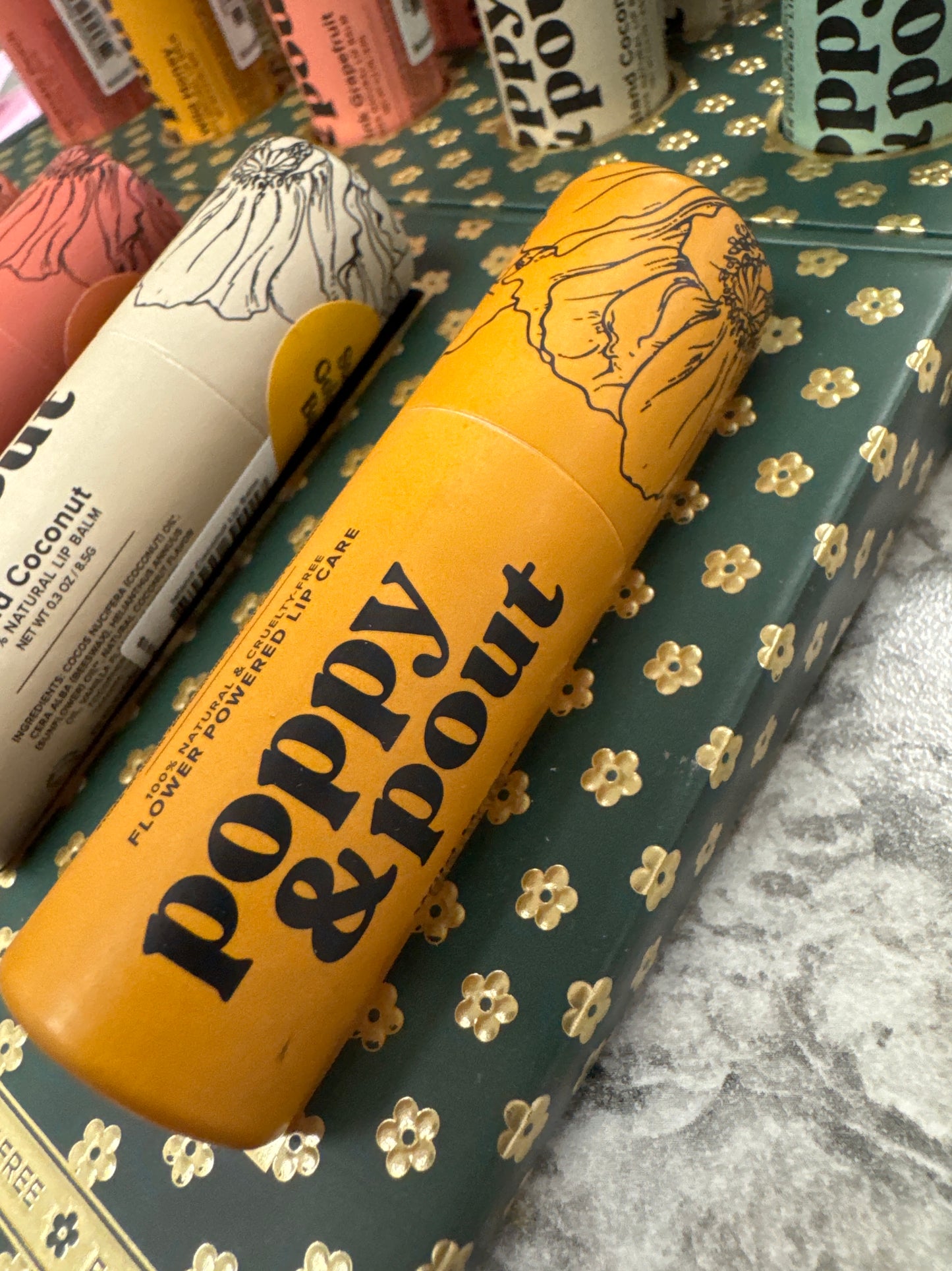 Poppy and Pout lip scrub and lip balm