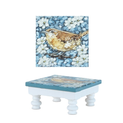 Bird and floral pedestal
