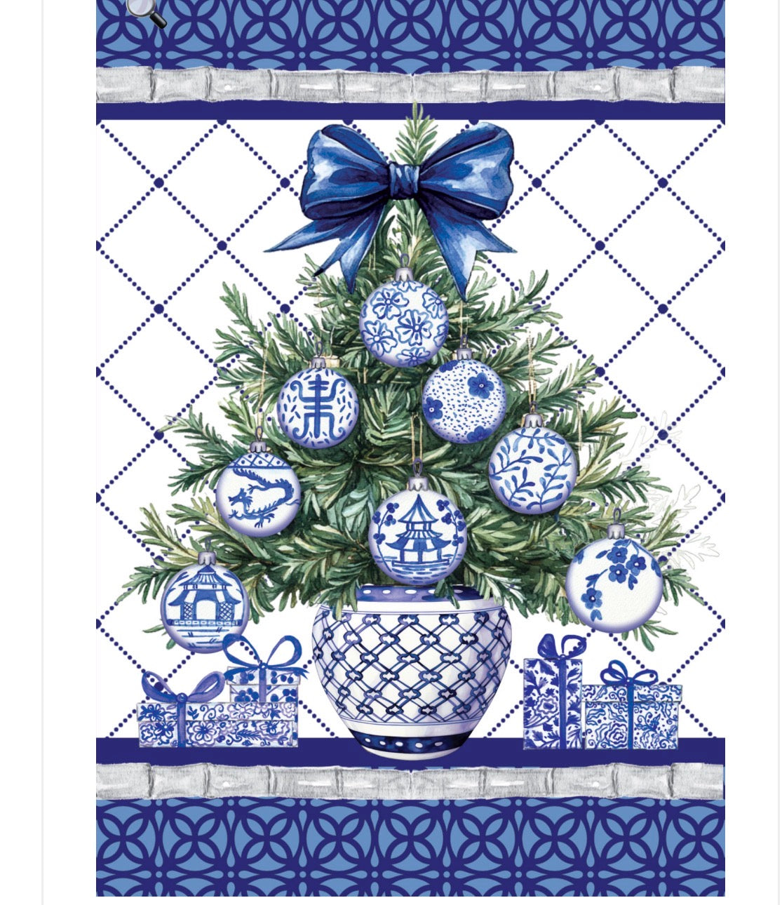 Wind Current Chinoiserie Tree Garden Flag