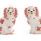 Staffordshire dogs salt and pepper blue or pink