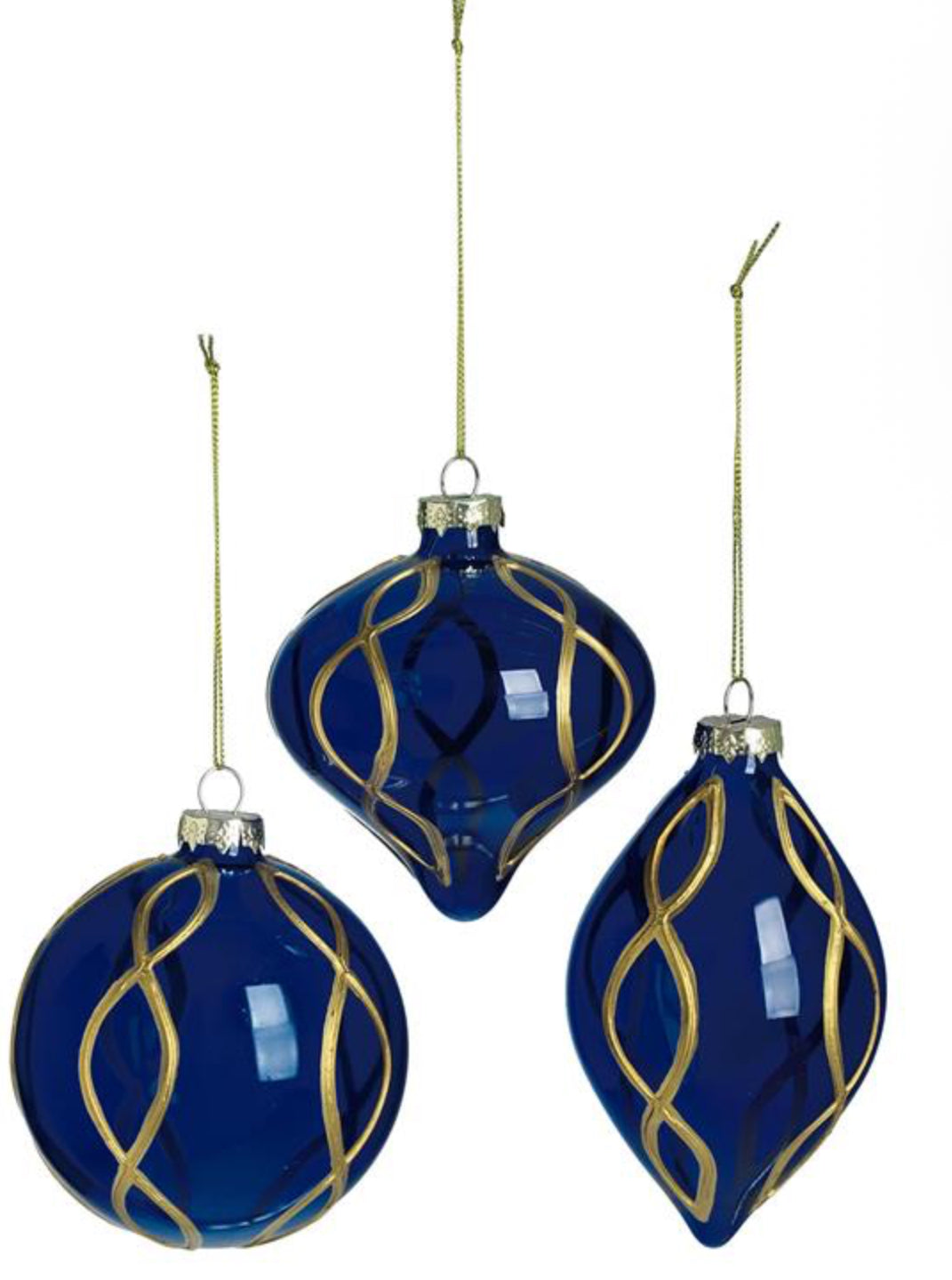 Gold etched ornaments