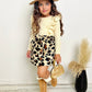 Purrfectly Chic Top & Leopard Print Skirt Set