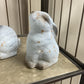 6" weathered blue terracotta bunnies