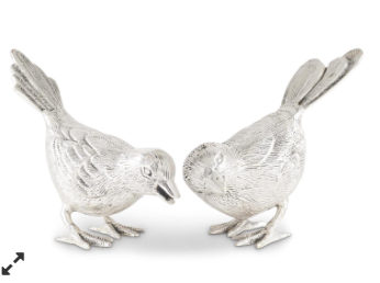 Antiqued Silver Song Birds