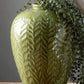 Green leaf vase