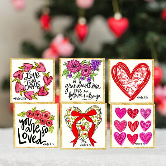 Gold Valentines Mini Block