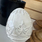 RESIN 'WOOD CARVED' EASTER EGG 5" 3AS