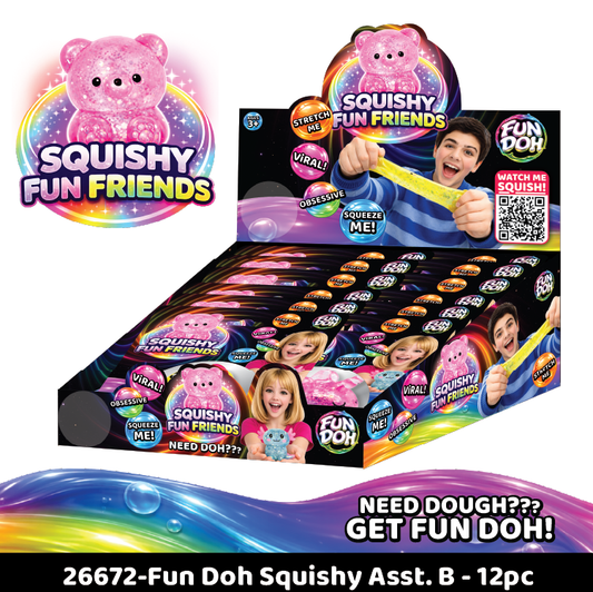 Fun Doh Squishy Gummy Fidget Toy NEW Variety -